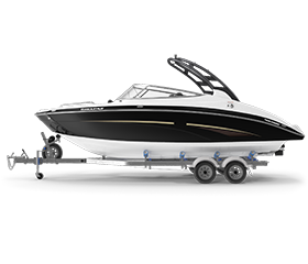 stockphoto sport boat on trailer